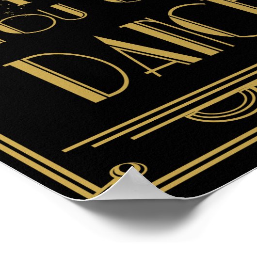 アールデコ私を信頼してダンスパーティープリント ポスター (角)