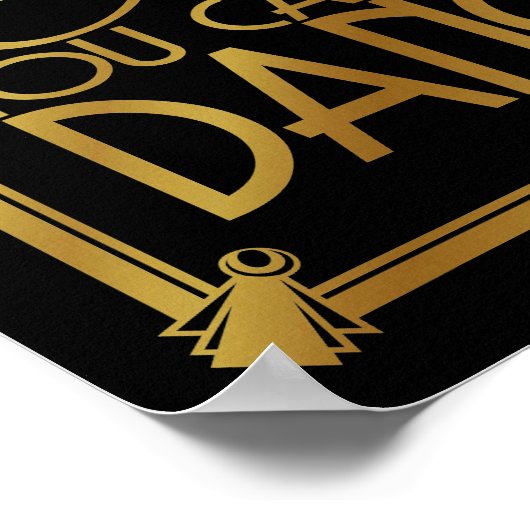 アールデコ私を信頼するB/G色変更を踊ることができる ポスター (角)