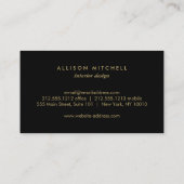 アールデコ積み重ねモノグラムのロゴフェイク金ゴールド 名刺 (裏面)