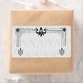 アールデコ空白の白黒宛名ラベル ラベル (インサイチュ)