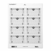 アールデコ空白の白黒宛名ラベル ラベル (フルシート)