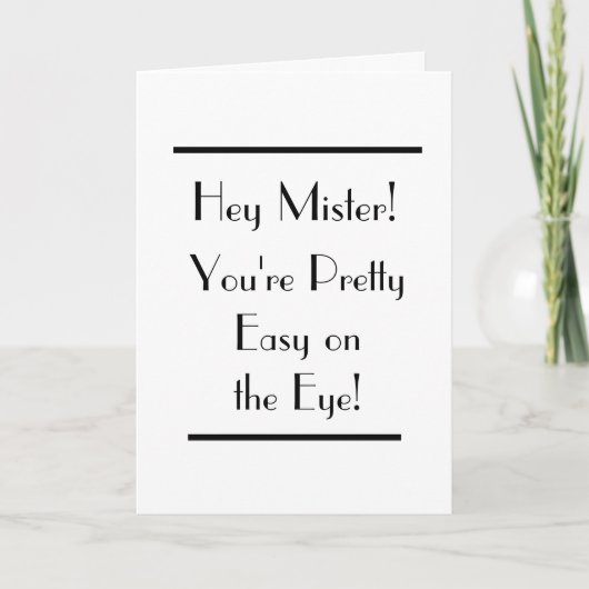 アールデコ簡単オン目の男性カード カード (正面)