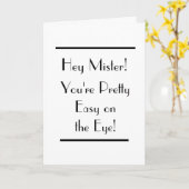 アールデコ簡単オン目の男性カード カード (黄色い花)