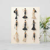 アールデコ紙人形スクラップブック紙 (スタンド正面)