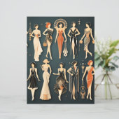 アールデコ紙人形スクラップブック紙 (スタンド正面)