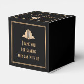 アールデコ素晴らしギャツビーありがとう結婚式の引き出物ボックス フェイバーボックス (裏面サイド)