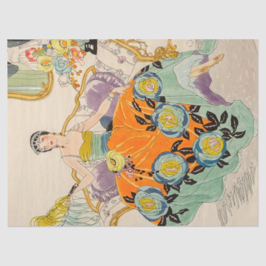 アールデコ素晴らしギャツビーのフラッパー・アート・アートワーク 薄葉紙 (正面)