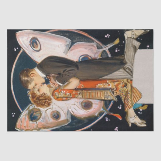 アールデコ素晴らしギャツビーのフラッパー・アート・アートワーク 薄葉紙 (正面)