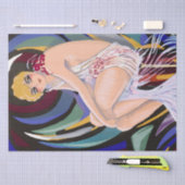 アールデコ素晴らしギャツビーのフラッパー・アート・アートワーク 薄葉紙 (クラフト)