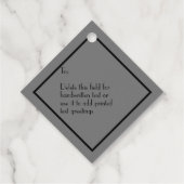 アールデコ素晴らしギャツビーサンキューブラック金ゴールドフラッパー フェイバータグ (裏面)