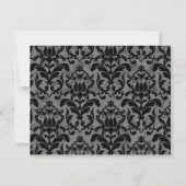 アールデコ素晴らしギャツビースタイルタイポグラフィnレース金ゴールド 出欠カード (裏面)