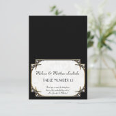 アールデコ素晴らしギャツビースタイルタイポグラフィnレース金ゴールド 招待状 (スタンド正面)