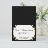 アールデコ素晴らしギャツビースタイルタイポグラフィnレース金ゴールド 招待状 (スタンド正面)