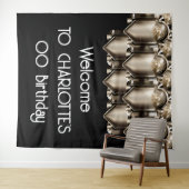 アールデコ素晴らしギャツビースタイル背景ぶら下がった壁 タペストリー (インサイチュ(横))