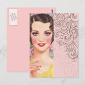 アールデコ素晴らしギャツビーファッショニスタパリジャン ポストカード (正面/裏面)