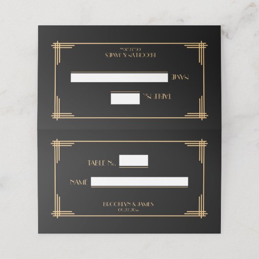 アールデコ素晴らしギャツビー数座席表 プレイスカード (外部開封)