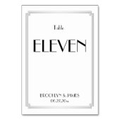 アールデコ素晴らしギャツビー結婚シルバーのテーブル番号 テーブルナンバー (裏面)