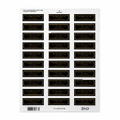 アールデコ素晴らしギャツビー黒差出人住所ラベル ラベル (フルシート)