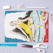 アールデコ素晴らしギャツビー1920年代の女性 薄葉紙 (クラフト)