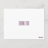 アールデコ紫とトープサンキューカード ポストカード (裏面)