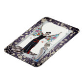 アールデコ紫アクセント マグネット (左側)