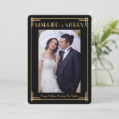 アールデコ結婚したとメリークリスマスカード シーズンカード (スタンド正面)