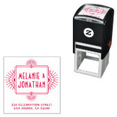 アールデコ結婚のフレーム差出人住所 セルフインキングスタンプ (インサイチュ)