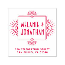 アールデコ結婚のフレーム差出人住所