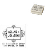 アールデコ結婚のフレーム差出人住所 ラバースタンプ (押印)