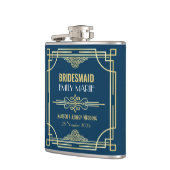 アールデコ結婚のブライドメイド金ゴールドブルー1920年代 フラスク (左)