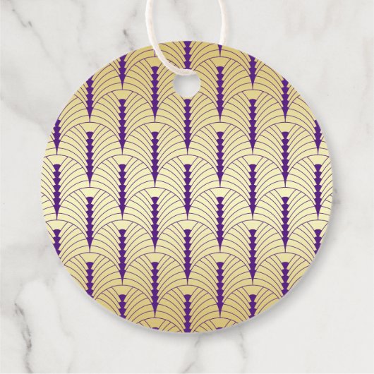 アールデコ結婚の愛と感謝してい金ゴールドパープルの好意 フェイバータグ (裏面)