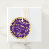 アールデコ結婚の愛と感謝してい金ゴールドパープルの好意 フェイバータグ (インサイチュ)