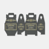 アールデコ結婚の愛と感謝してい金ゴールドブルーの好意 フェイバーボックス (折り畳みなし)