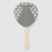 アールデコ結婚の灰色の轟音20代ヴィンテージ ハンドファン (裏面)