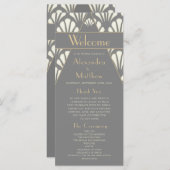 アールデコ結婚の灰色の轟音20代ヴィンテージ プログラム (正面/裏面)