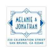 アールデコ結婚の縁ど差出人住所 セルフインキングスタンプ (デザイン)