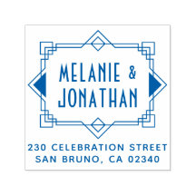 アールデコ結婚の縁ど差出人住所