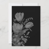 アールデコ結婚の金ゴールドオンブラックヴィンテージエレガンス 招待状 (裏面)