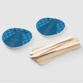 アールデコ結婚の青い轟音20代ヴィンテージ ハンドファン (組立なし)