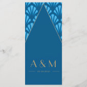 アールデコ結婚の青い轟音20代ヴィンテージ メニュー (裏面)