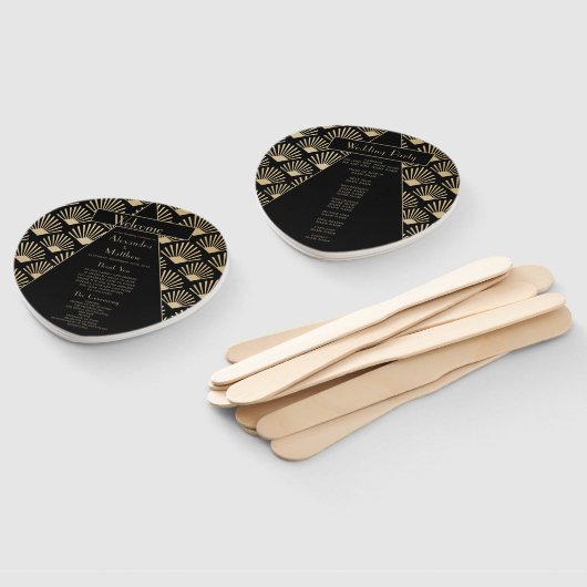 アールデコ結婚の黒い轟音20代ヴィンテージ ハンドファン (組立なし)