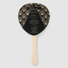 アールデコ結婚の黒い轟音20代ヴィンテージ ハンドファン