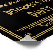 アールデコ結婚またはパーティーの署名は独自にする ポスター (角)