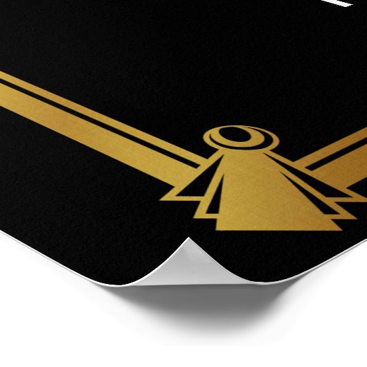 アールデコ結婚ギャツビー結婚のポスター ポスター (角)