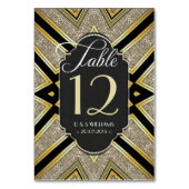 アールデコ結婚ゴルディのナンバーカード テーブルナンバー (裏面)