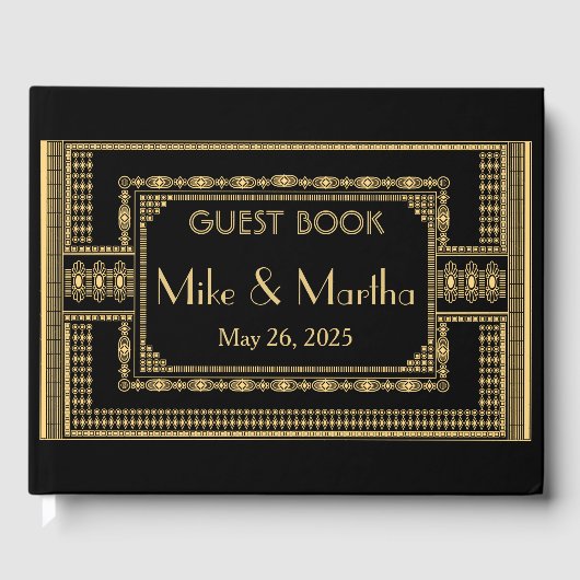 アールデコ結婚ズゲストブック ゲストブック (正面)