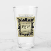 アールデコ結婚ズ記念日シャンパーニュ金ゴールドギャツビー タンブラーグラス (裏面)