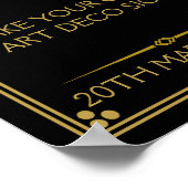 アールデコ結婚パーティーの独自の署名を作成 ポスター (角)