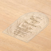 アールデコ結婚フローラ アクリル招待状 (レイダウン)