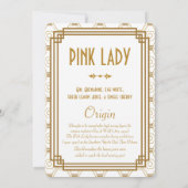 アールデコ結婚ホワイトのドリンクカード (裏面)